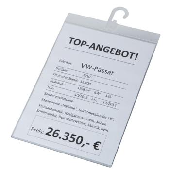 Závesný polykarbonátový držiak (A4 na výšku) (1)