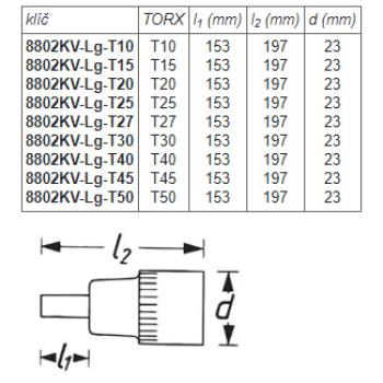 Hlavice nástrčné dlhé TORX VDE HAZET 8802KV-Lg-T (2)