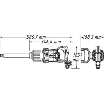 Pneumatický rázový uťahovák HAZET 9014P-1 (2)