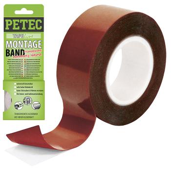 PETEC Montage Transparentes Klebeband - Montážna páska priehľadná (1)