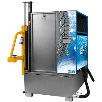 Umývačka kolies nákladných automobilov s ohrevom a zdvihákom WULKAN 500HP (1)