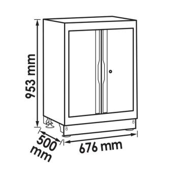 Spodná skriňa s dvojkrídlovými dverami (676 mm) VIGOR V6000-02 (2)