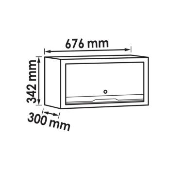 Závesná skrinka s výklopnými dvierkami (676 mm) VIGOR V6000-04 (2)